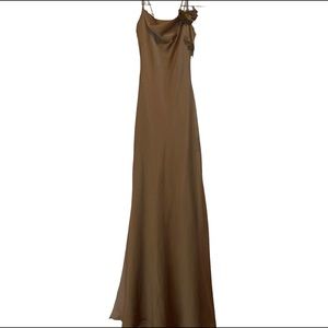 LONG BROWN DRESS FOR EVENT